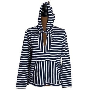 Southern Tide Paiton hoodie in true navy striped size S